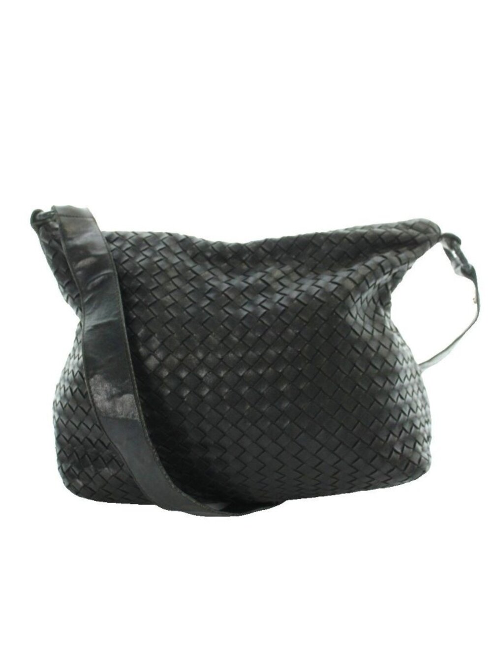 Bottega Veneta Shoulder Bag Leather Intrecciato Hobo Black